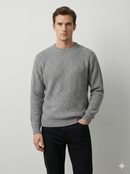Men's crew-neck Jacquard sweater H031