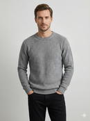 Men's crew-neck Jacquard sweater H031