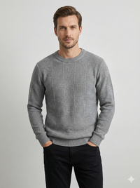 Men's crew-neck Jacquard sweater H031