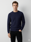 Men's crew-neck Jacquard sweater H031