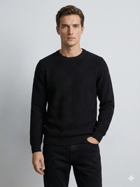 Men's crew-neck Jacquard sweater H031