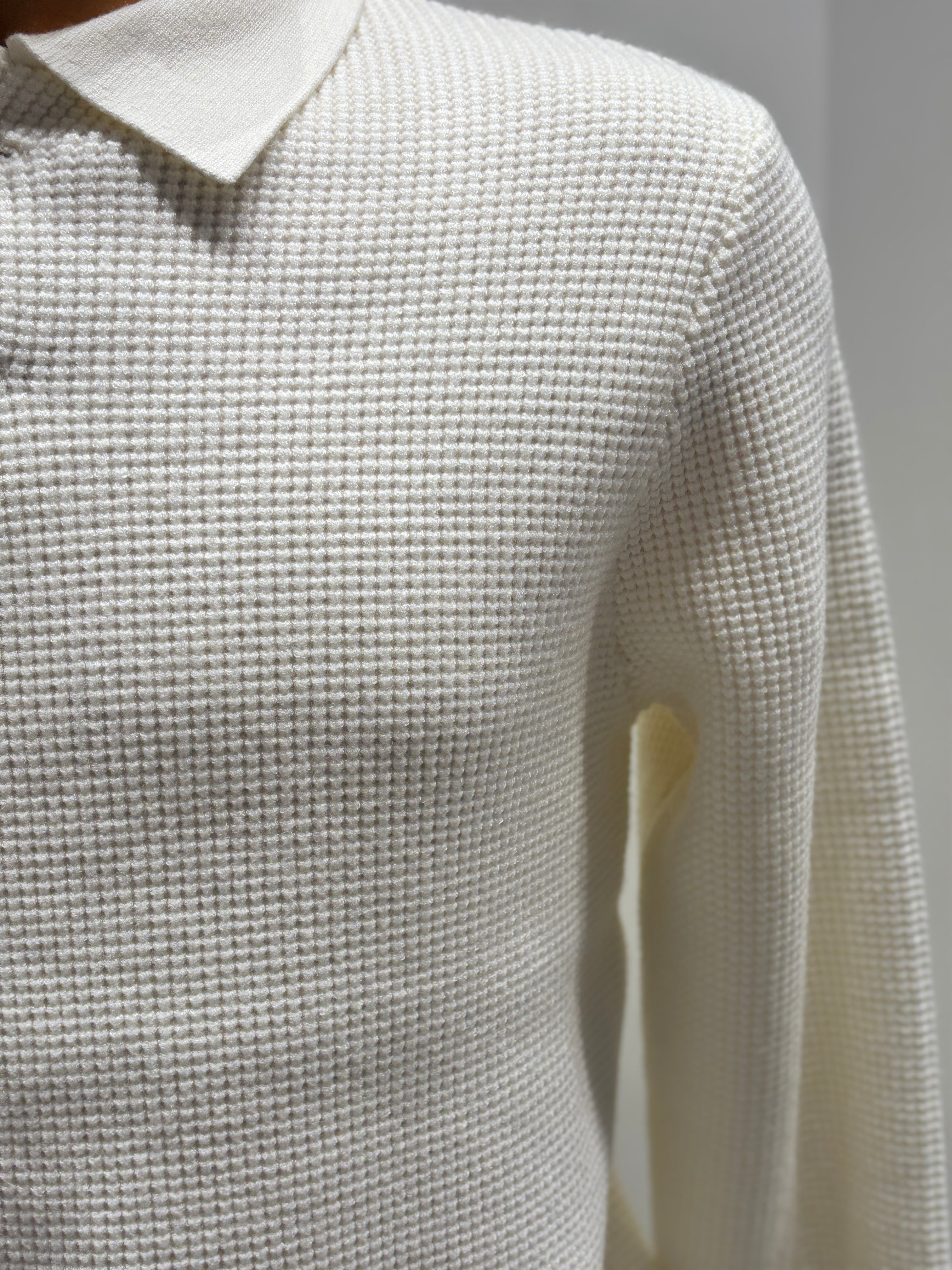 Men's Lapel Jacquard Sweater H016
