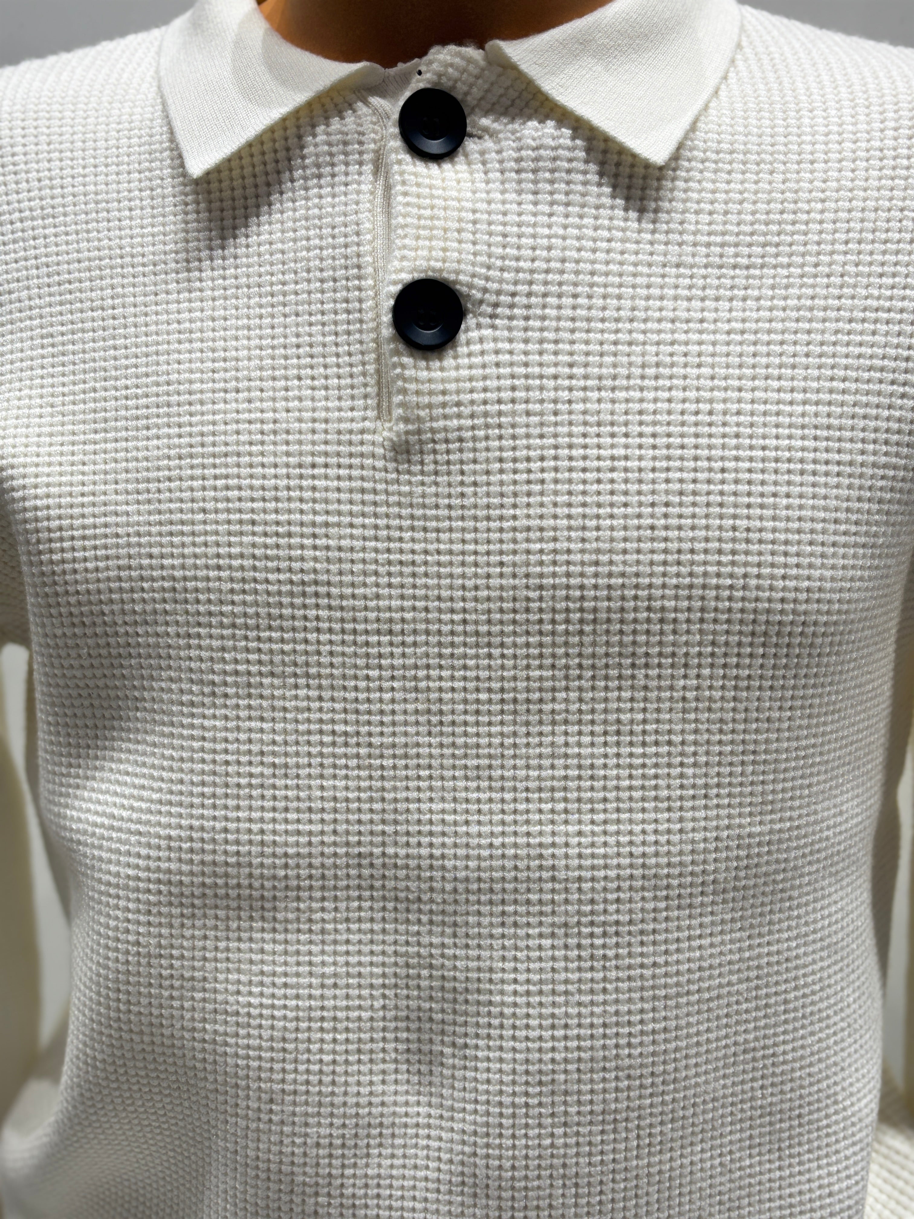 Men's Lapel Jacquard Sweater H016