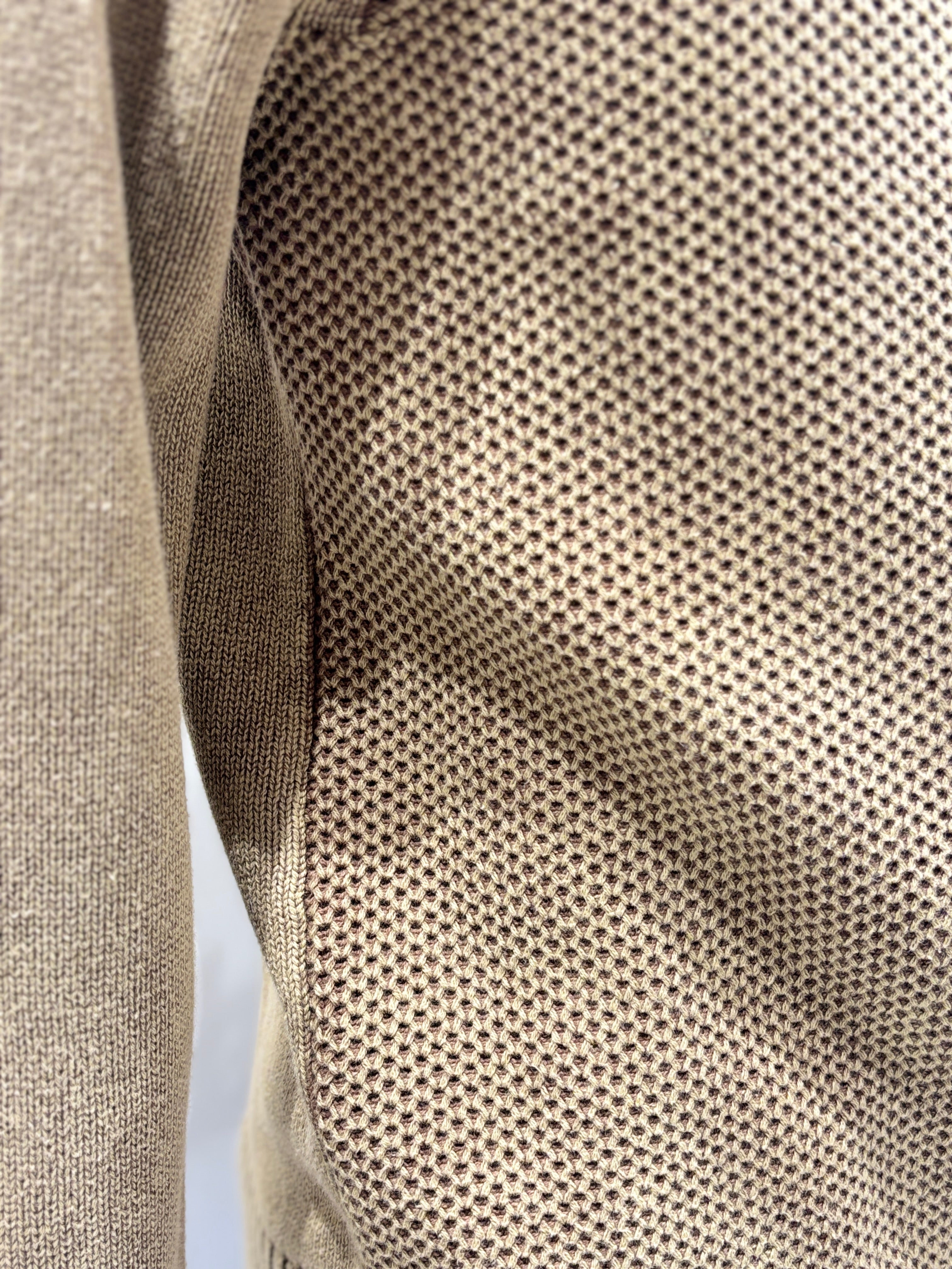 Stone wash jacquard zipper sweater H005