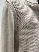 Stone wash jacquard zipper sweater H005