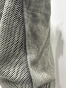 Stone wash jacquard zipper sweater H005