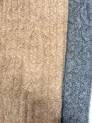 Like Alpaca style, short-sleeved long twisted rope sweater art  HZ907