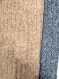 Like Alpaca style, short-sleeved long twisted rope sweater art  HZ907