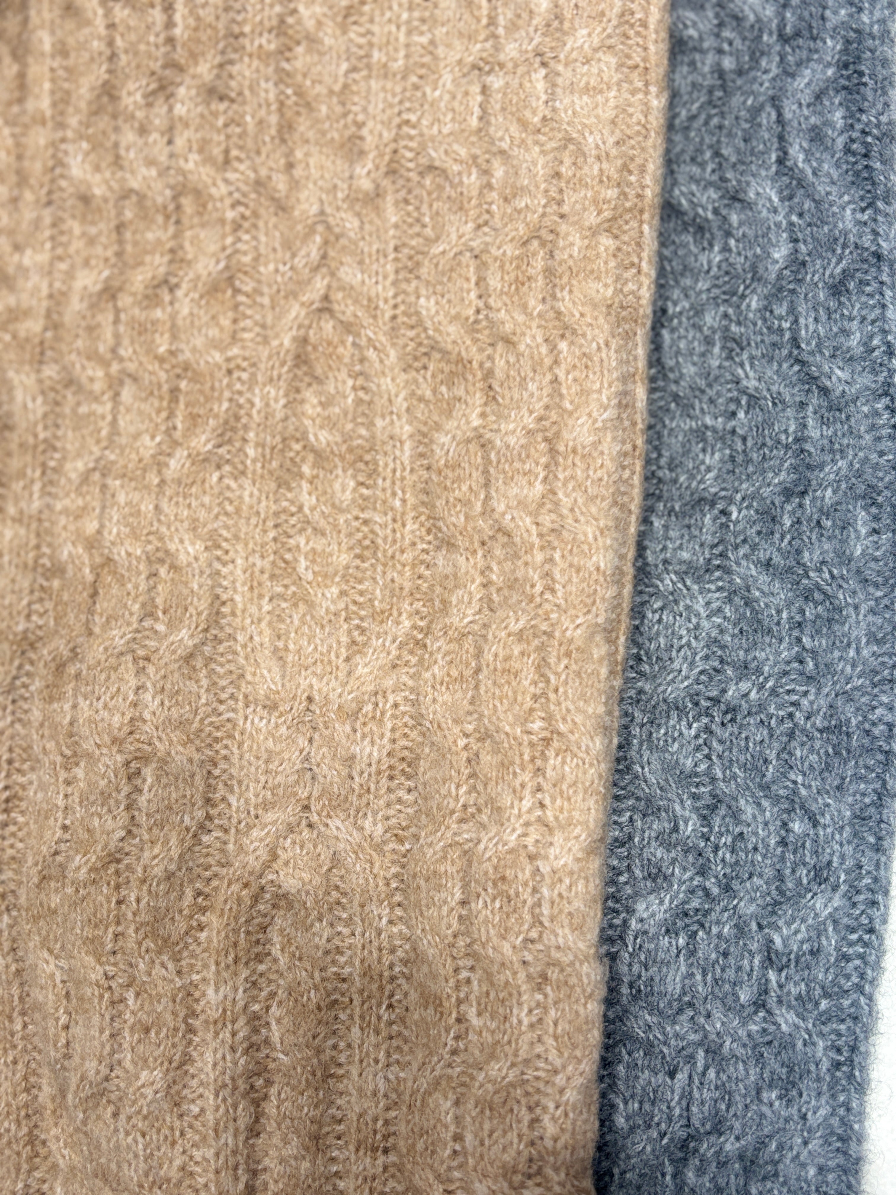 Like Alpaca style, short-sleeved long twisted rope sweater art  HZ907