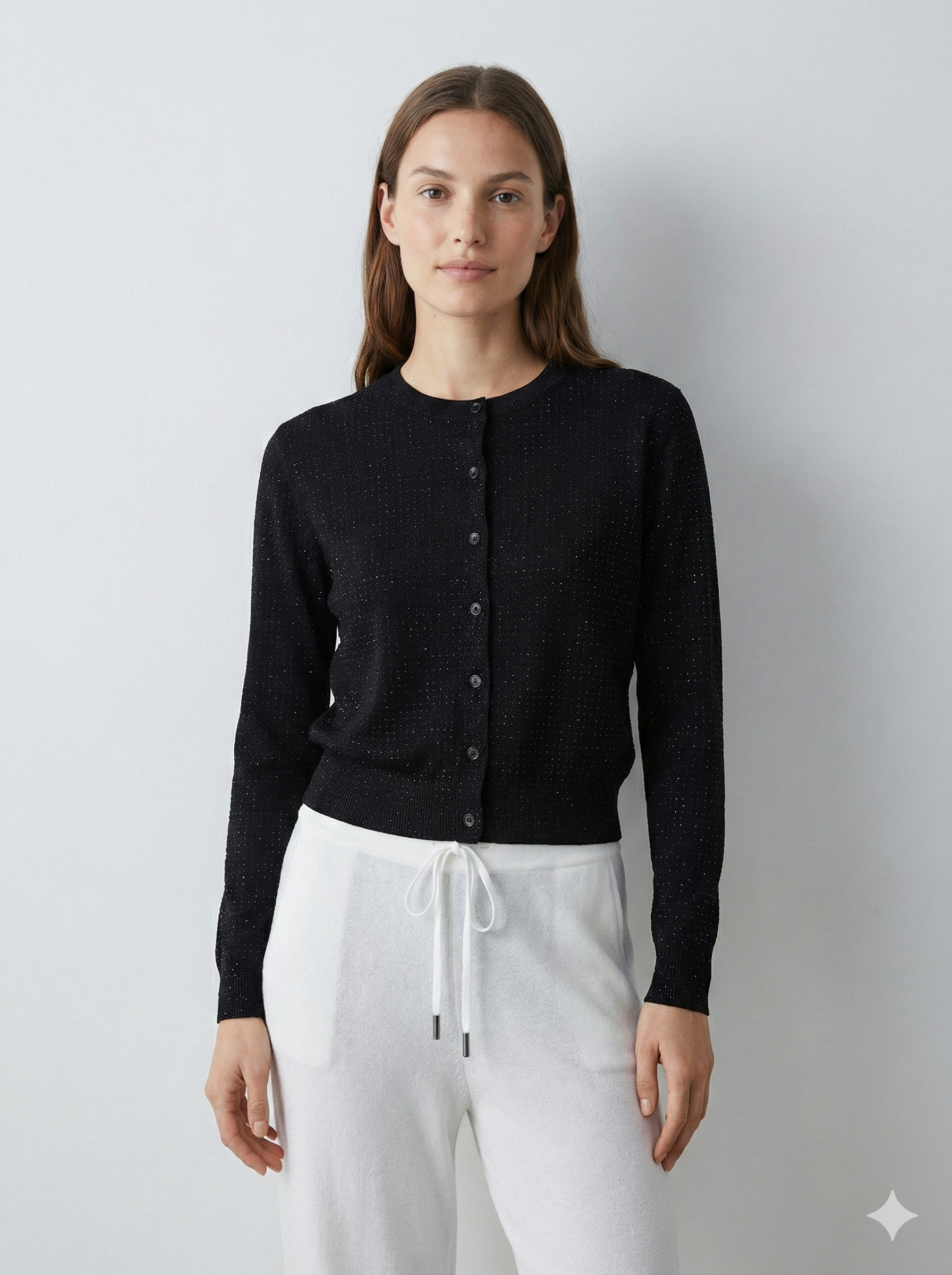 Spring/Summer Long-Sleeved Sleeveless Crew Neck Sweater 95502