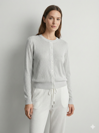 Spring/Summer Long-Sleeved Sleeveless Crew Neck Sweater 95502