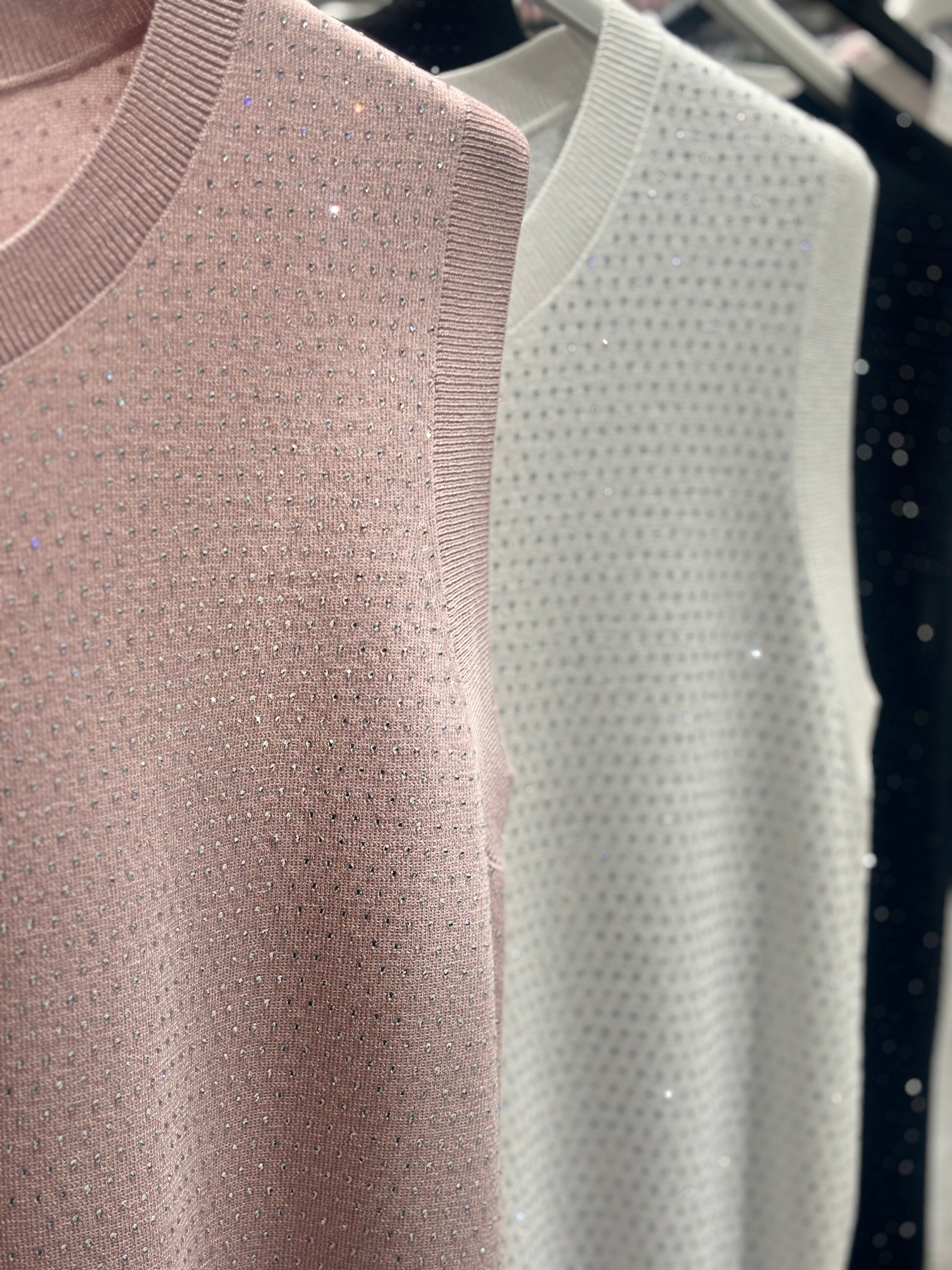 Spring/Summer Long-Sleeved Sleeveless Crew Neck Sweater 95503