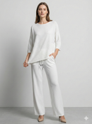 Spring/Summer V-neck Short-sleeved Women's Sweater H6828