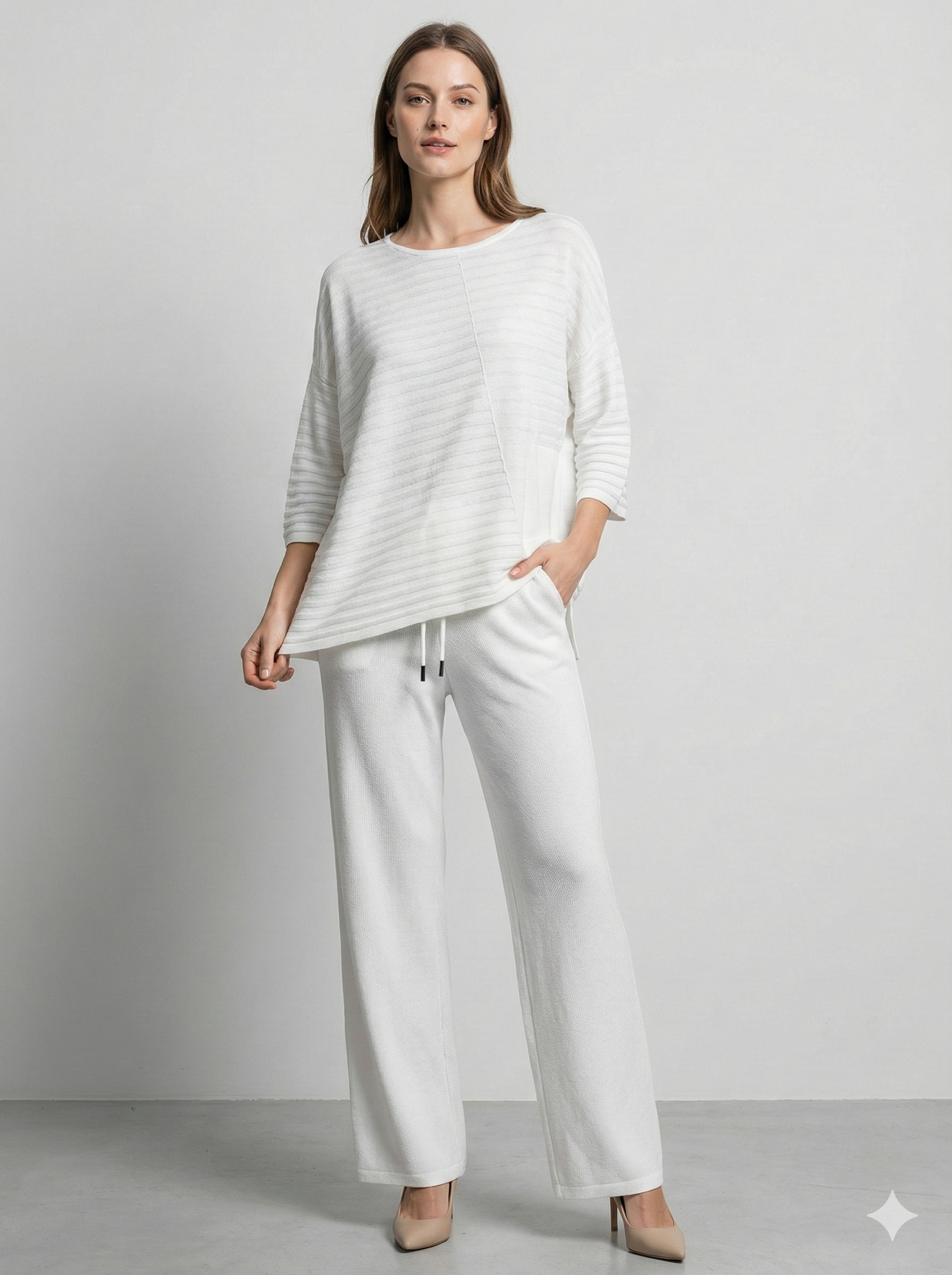 Spring/Summer V-neck Short-sleeved Women's Sweater H6828