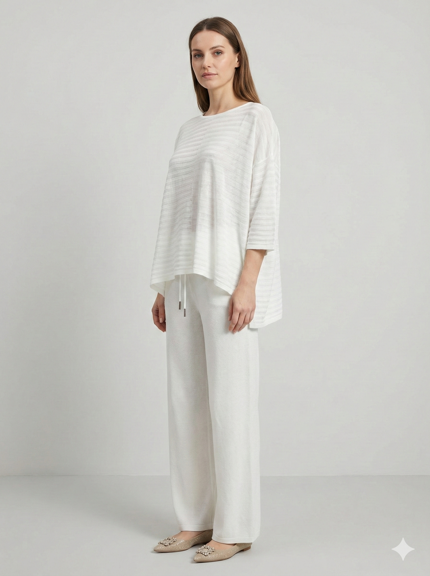 Spring/Summer V-neck Short-sleeved Women's Sweater H6828