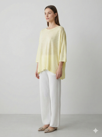 Spring/Summer V-neck Short-sleeved Women's Sweater H6828