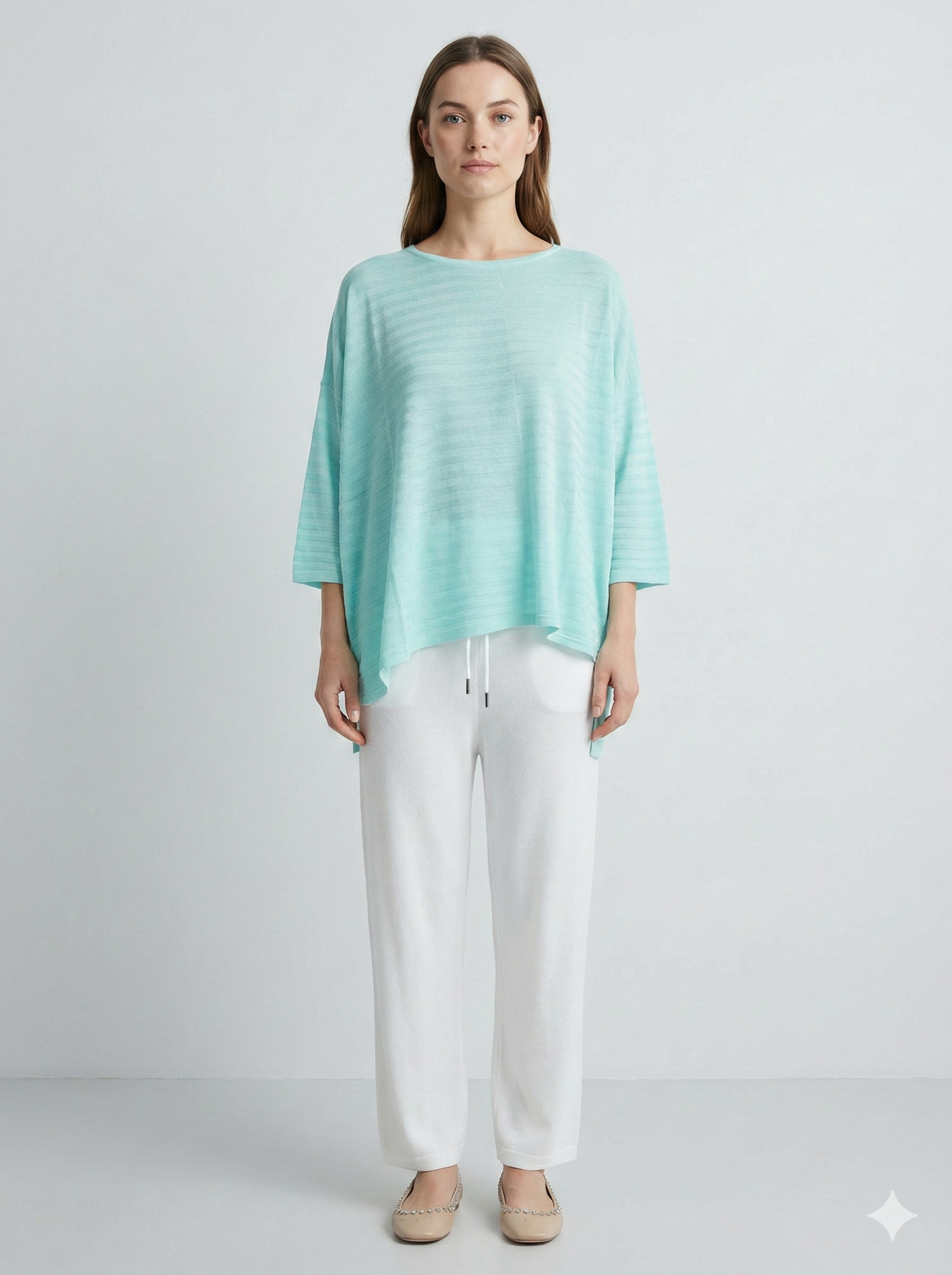 Spring/Summer V-neck Short-sleeved Women's Sweater H6828