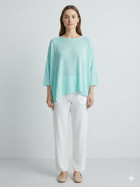 Spring/Summer V-neck Short-sleeved Women's Sweater H6828