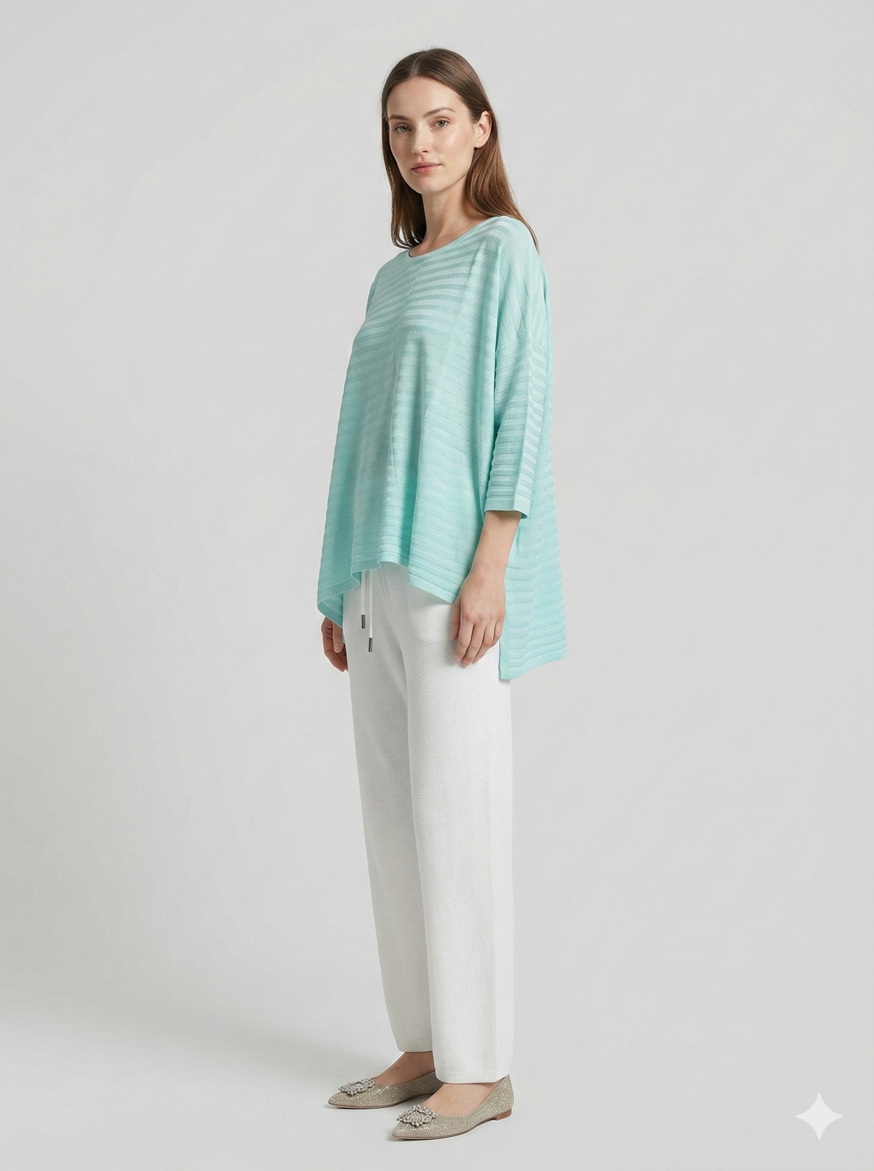 Spring/Summer V-neck Short-sleeved Women's Sweater H6828