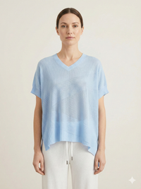 Spring/Summer V-neck Short-sleeved Women's Sweater H6801