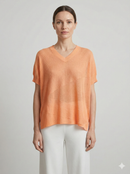 Spring/Summer V-neck Short-sleeved Women's Sweater H6801