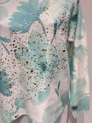 long sleeves v-neck spring sweater Square Print sy6024