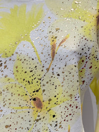 long sleeves v-neck spring sweater Square Print sy6024