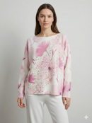 long sleeves v-neck spring sweater Square Print sy6024