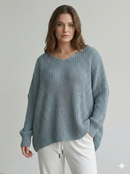 long sleeves v-neck spring sweater sy6023