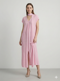 Spring/Summer Jacquard Maxi Dress H6859