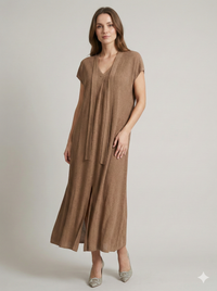 Spring/Summer Jacquard Maxi Dress H6859