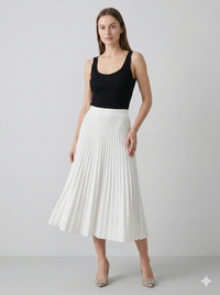 Knitted long skirt K16012