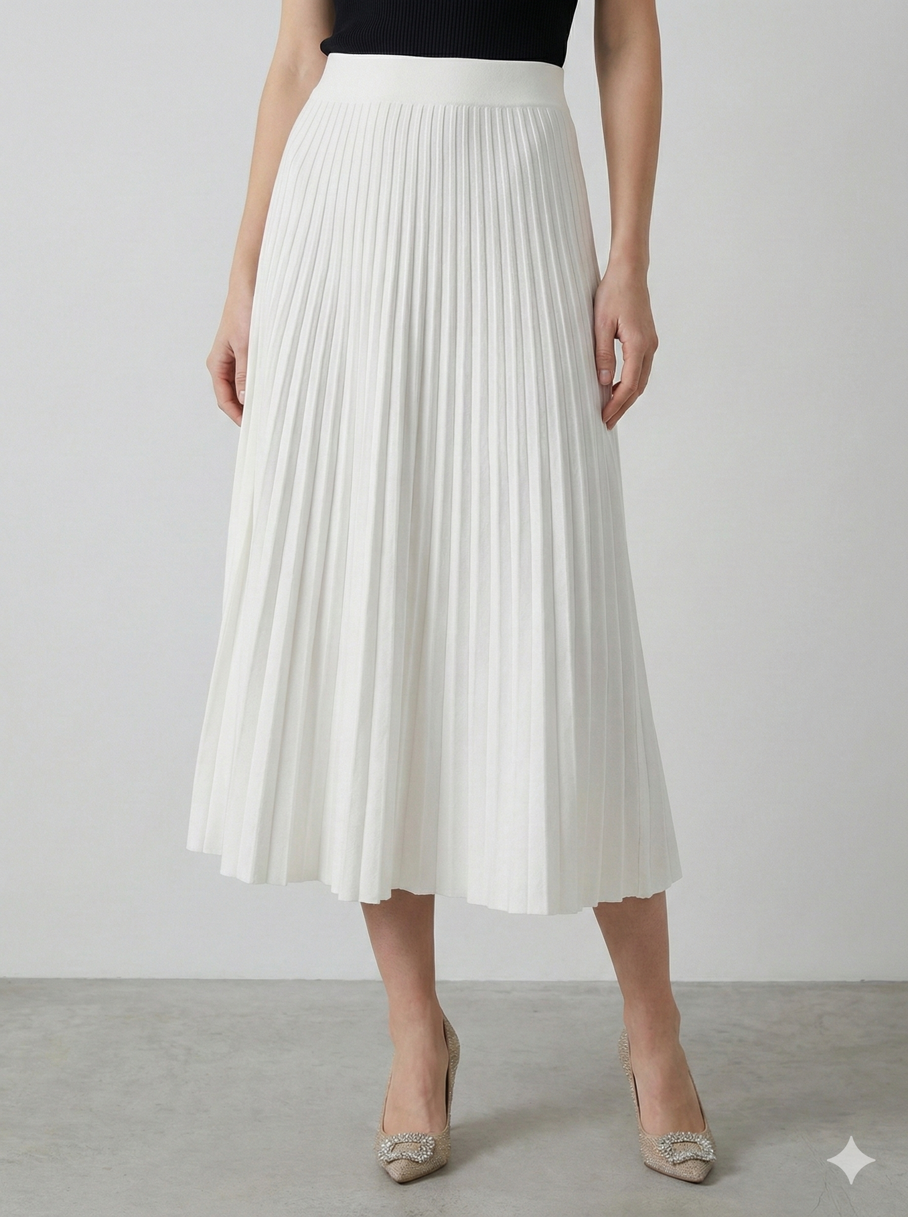 Knitted long skirt K16012