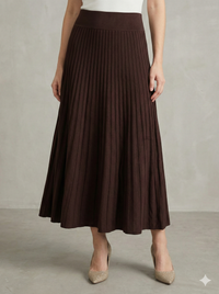 Knitted long skirt K16012