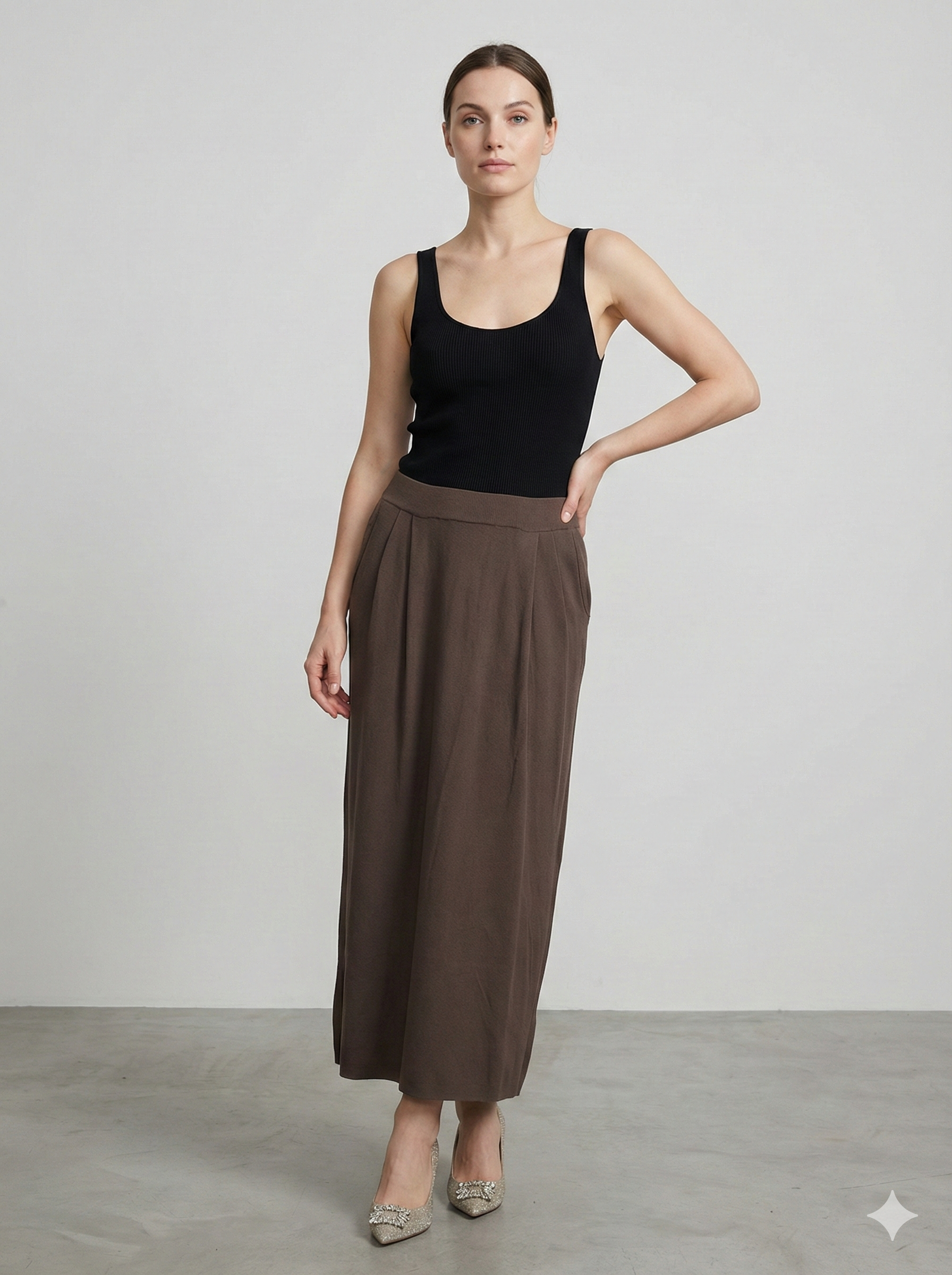 Knitted long dress 92056