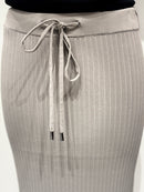 Knitted long pleated skirt 92088