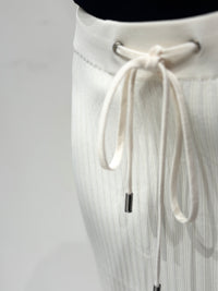 Knitted long pleated skirt 92088