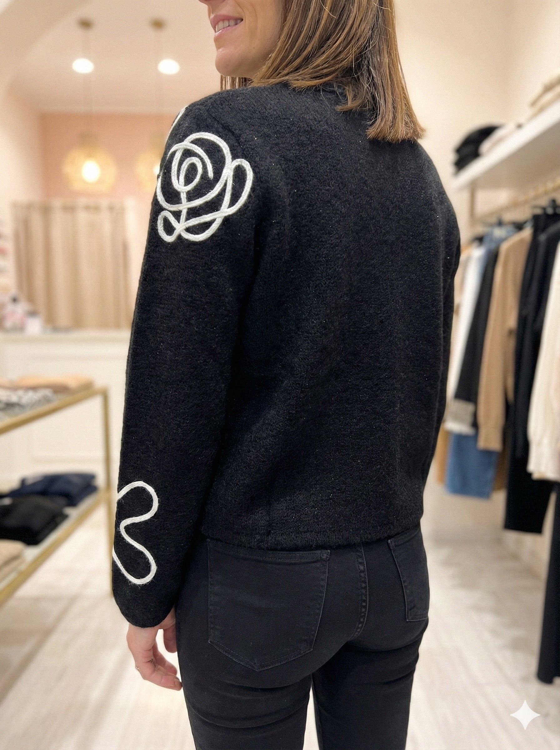 sweater caot embroidered art.6080