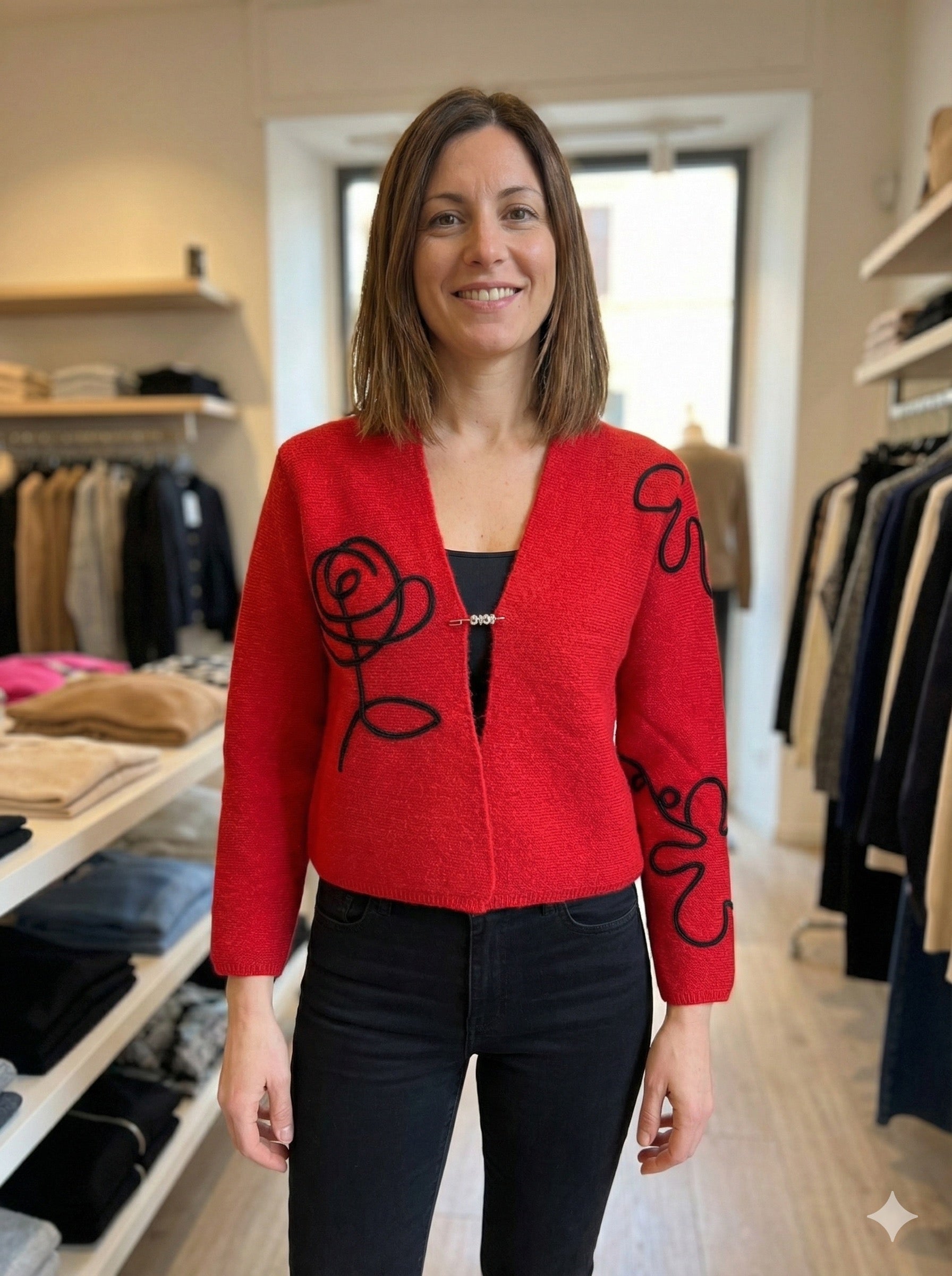 sweater caot embroidered art.6080