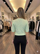 Twisted rope, beads, short-sleeved shirt HZ912