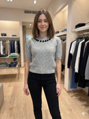 Twisted rope, beads, short-sleeved shirt HZ912