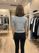 Twisted rope, beads, short-sleeved shirt HZ912