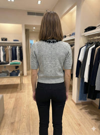 Twisted rope, beads, short-sleeved shirt HZ912