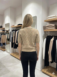 Twisted rope, beads, short-sleeved shirt HZ912