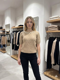 Twisted rope, beads, short-sleeved shirt HZ912