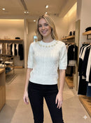 Twisted rope, beads, short-sleeved shirt HZ912