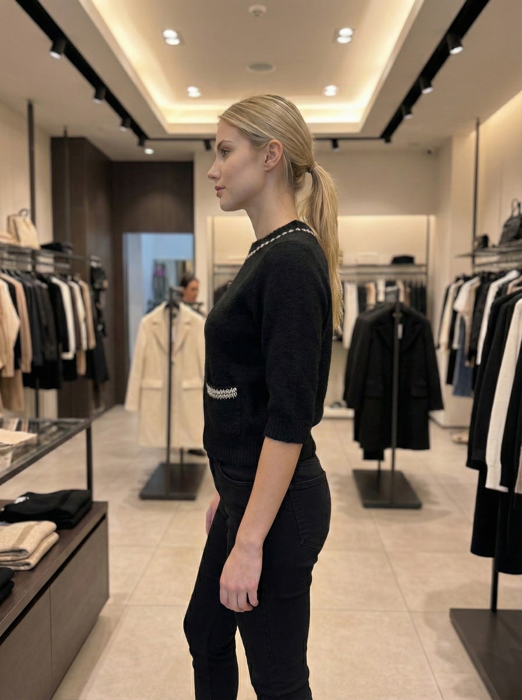 Mid-length sleeve girl necklace art：6062