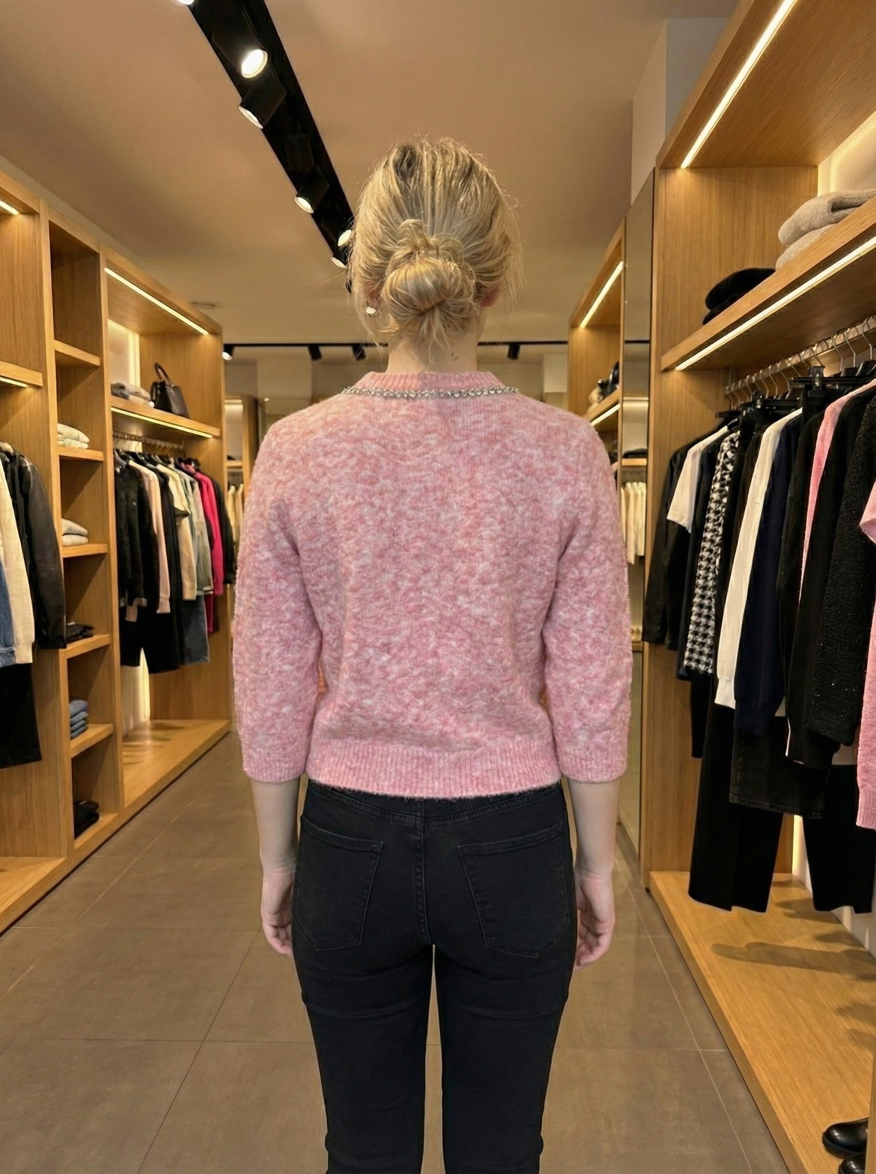 Mid-length sleeve girl necklace art：6062