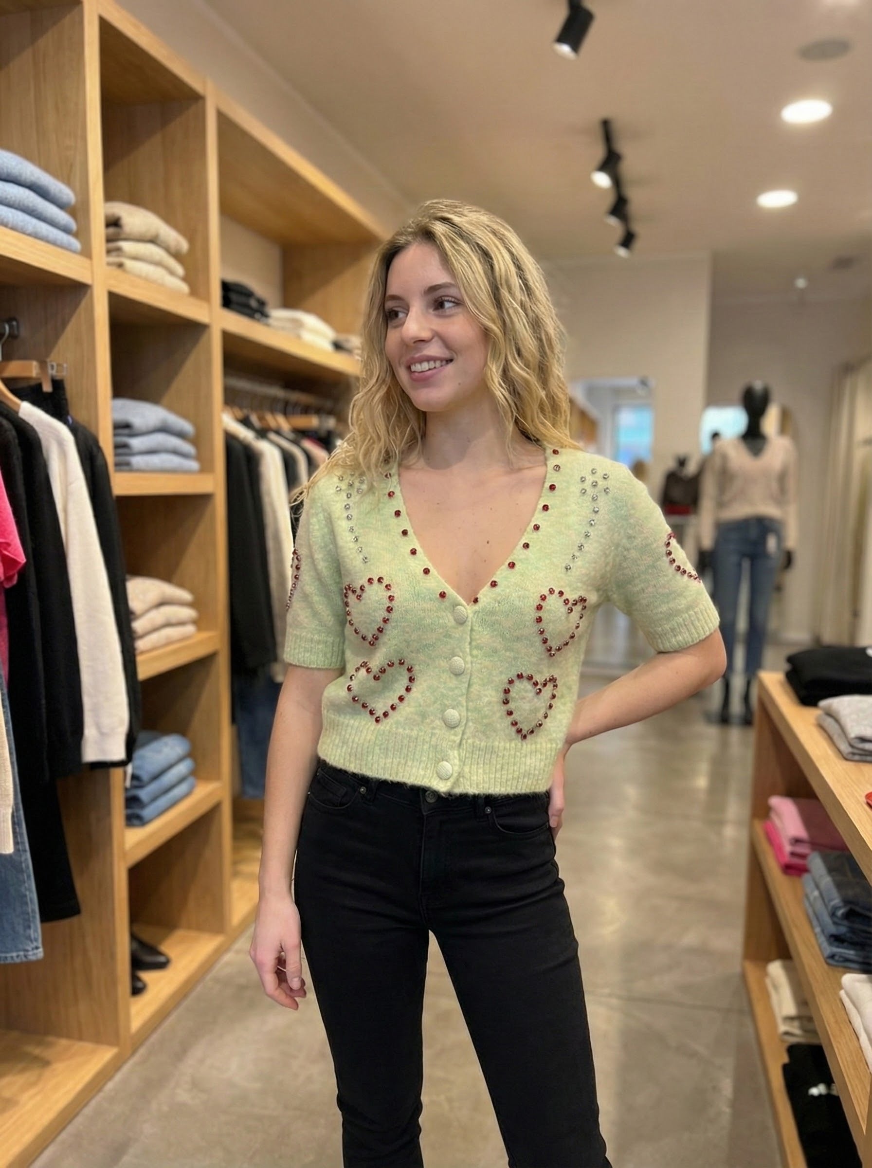 short sleeve girl diamond art：6065