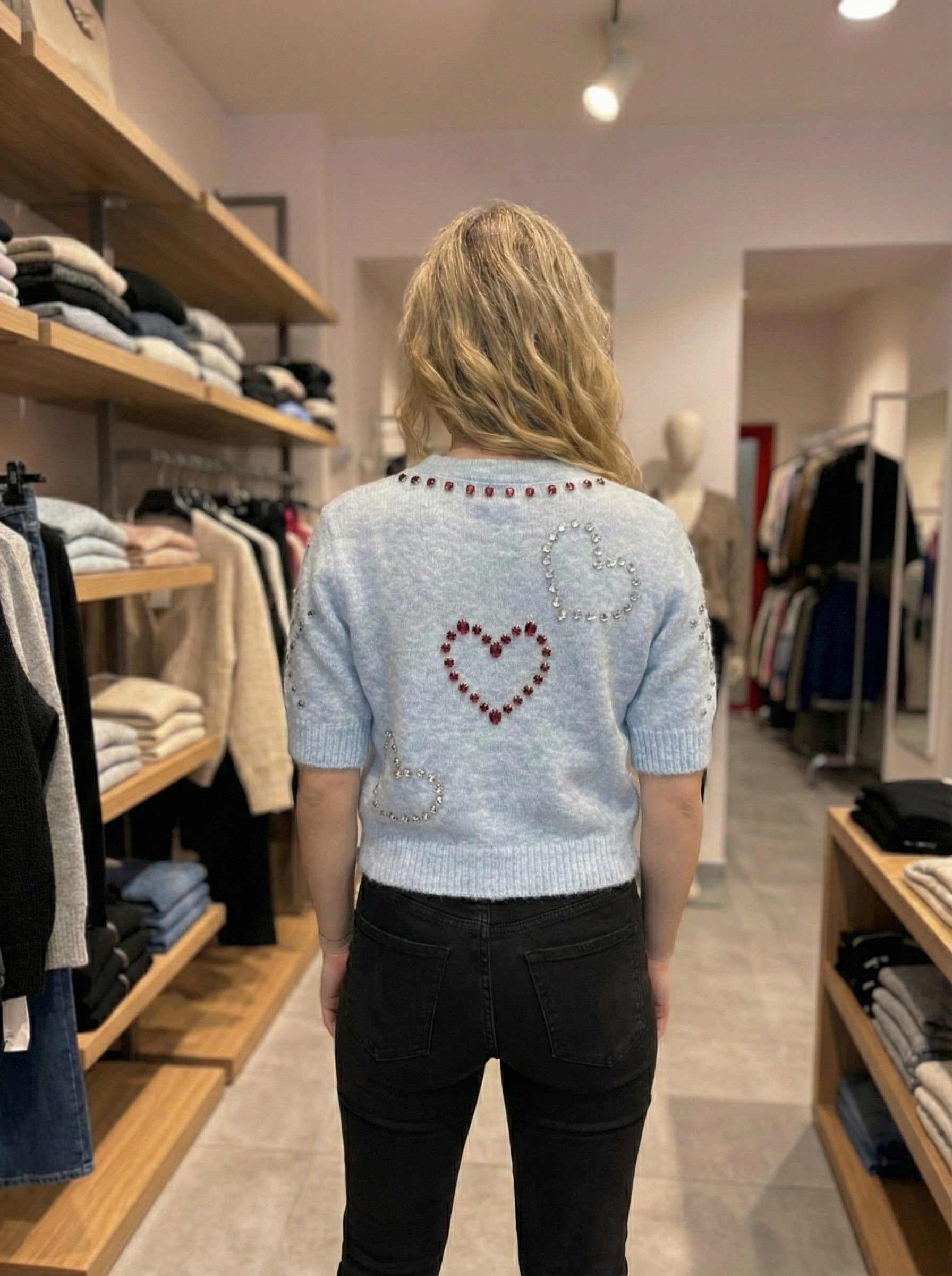 short sleeve girl diamond art：6065